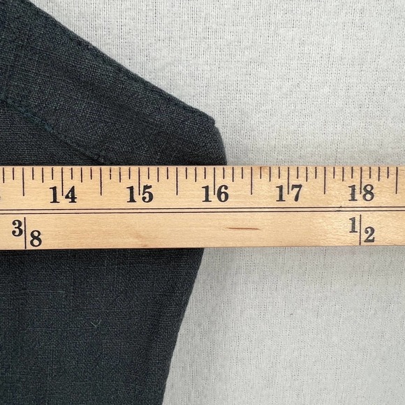 SKIES ARE BLUE Dress Womens Small Charcoal Gray Linen Blend Button Front NWT - Picture 8 of 14